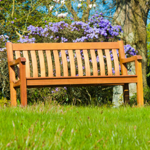 Clyro Wooden Garden George Bench Seating Bench In Rich Brown
