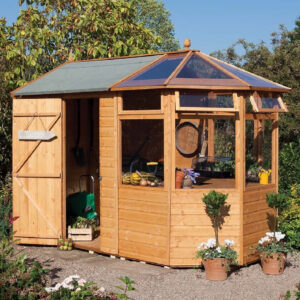 Furnace Wooden Garden Storage Shed In Honey Brown